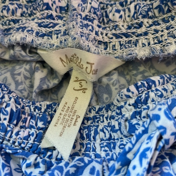 🔴 $3 - Matilda Jane Swim Cover Up Shorts Sz Small Blue and White - Picture 4 of 7